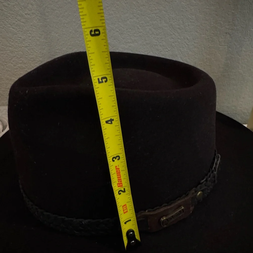 Akubra Snowy River Hat 7 1/8 Black Pure Fur Felt Western Outback Made In Austral